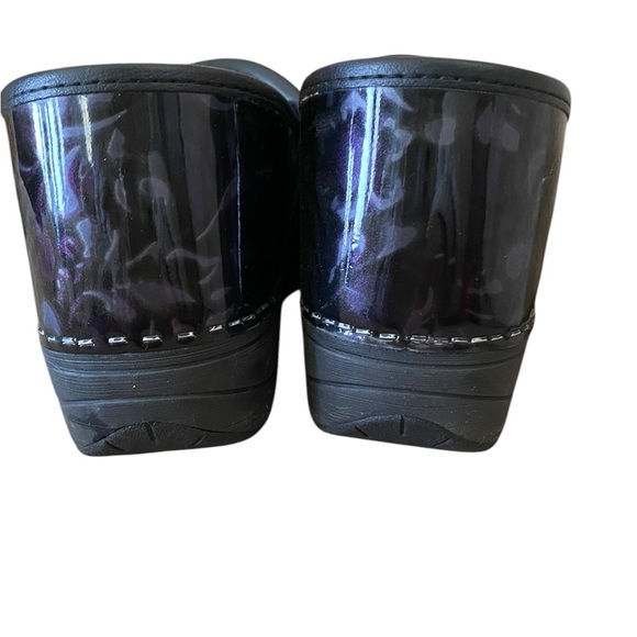 Dansko Black and Purple Patterned Mules - Picture 5 of 8